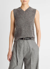 VINCE | Donegal Plush Cashmere Sweater Vest in V-Neck
