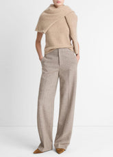 VINCE | Donegal Wool-Blend Wide-Leg Trouser in Trousers