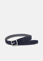 VINCE | Men's 35mm Reversible Woven Suede Belt in Belts