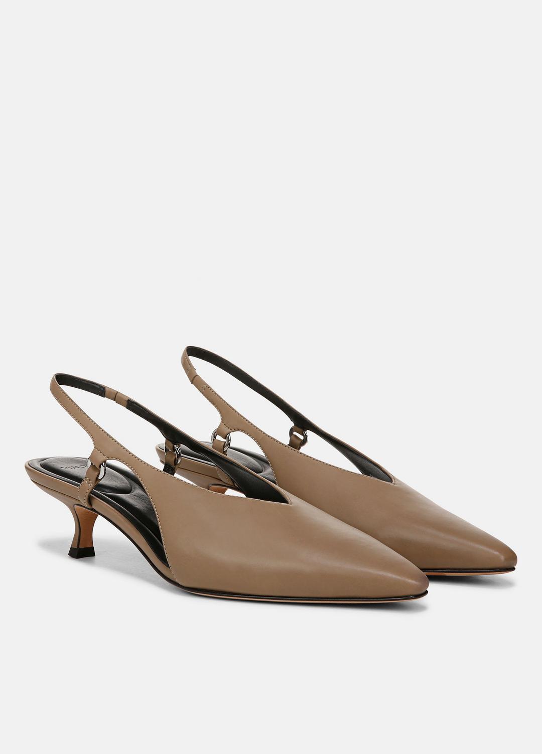 VINCE | Sabrina Leather Slingback Kitten Heel in Shoes