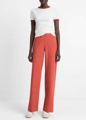 VINCE | Cotton-Blend High-Waist Bias Pant in Pants & Shorts