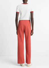VINCE | Cotton-Blend High-Waist Bias Pant in Pants & Shorts